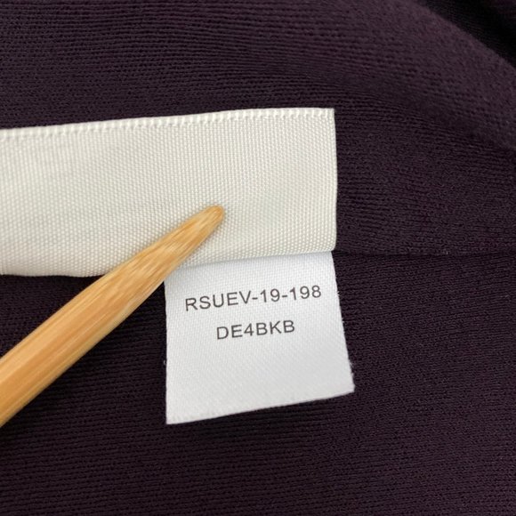 MM Lafleur The Deneuve Faux Wrap Top in Blackberry Size M 3/4 Sleeve Career - Picture 9 of 9